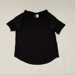 H&M Mesh Shoulder T-shirt